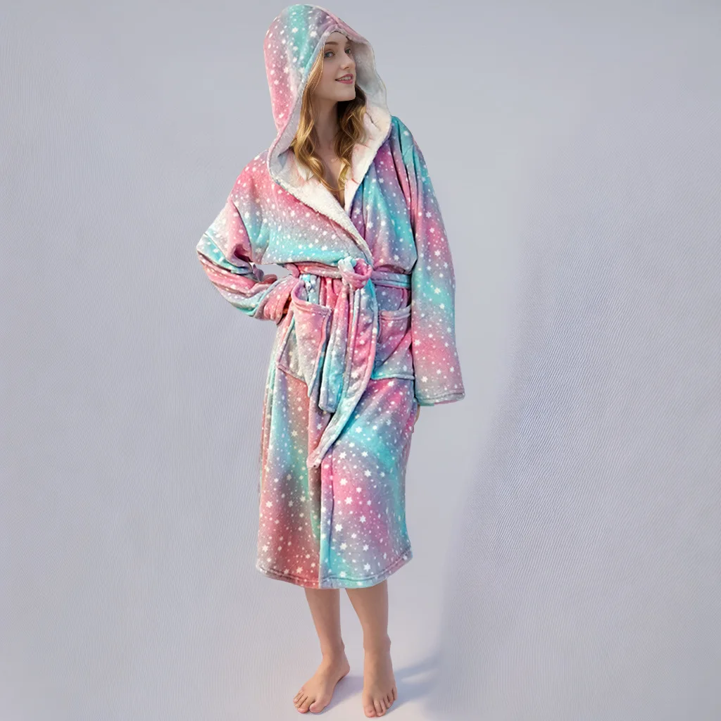 peignoir léger en flanelle pour femme