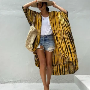 Kimono Long Femme Yukata Tigre | Tie Dye