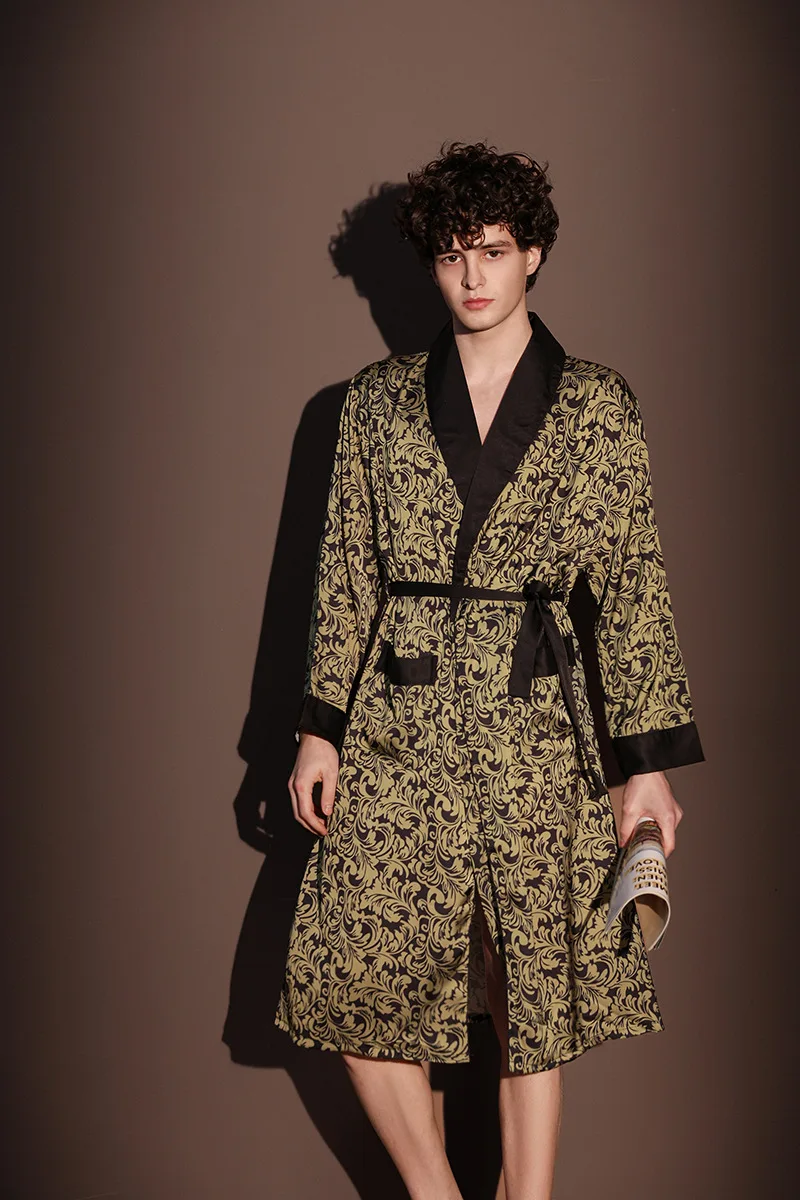 peignoir kimono homme style marbre