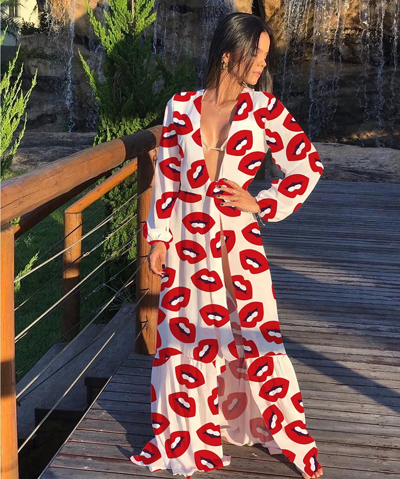 kimono de plage chic avec motifs colorés