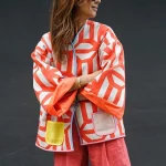 Veste kimono matelassée femme | Geométrie réversible