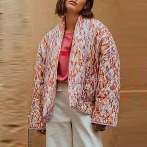 Veste Kimono Matelassée Pour Femme | Nuances De Rose
