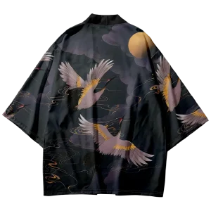 Veste Kimono Homme | Haori Faucon Nuit