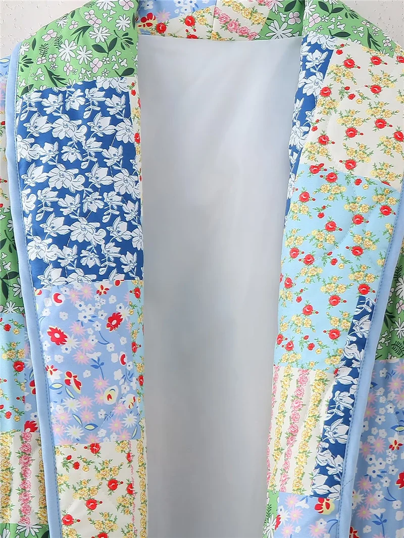 kimono matelassé élégant en vert