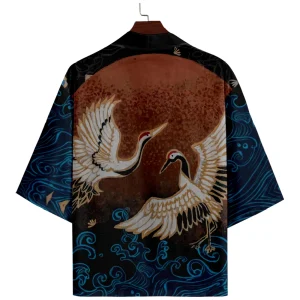 Veste Kimono Homme | Haori Lune Rouge