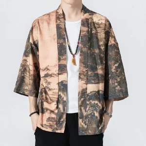 Kimono Homme Moderne | Haori Rose