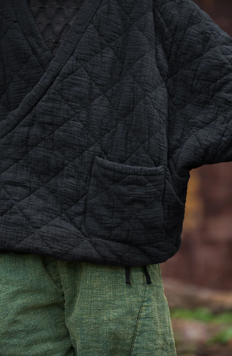 veste matelassée style kimono automnal