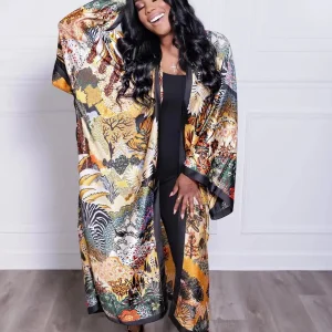 Robe Kimono Longue | Beige Safari