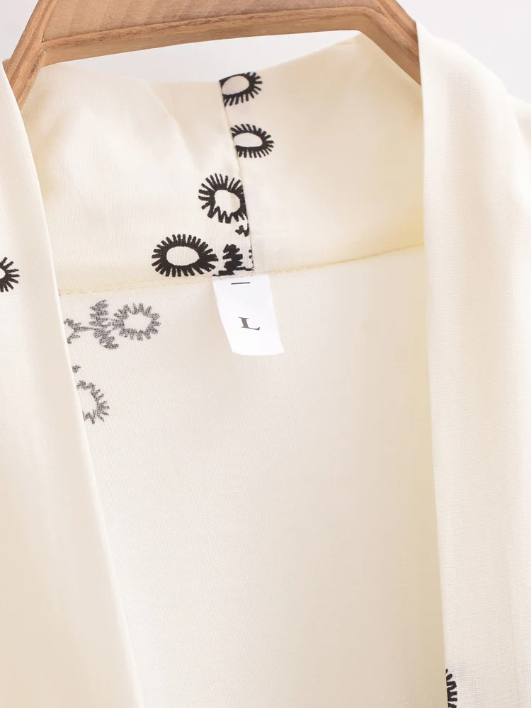 top kimono chic femme blanc années 80