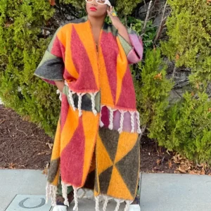Manteau Kimono Oversize Orange