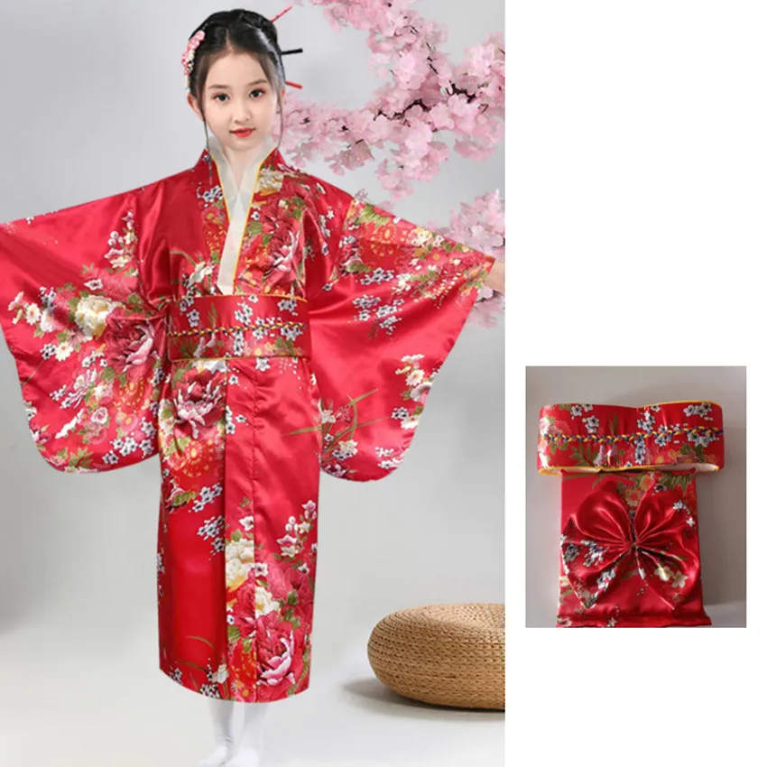 vêtements traditionnels japonais kimono pour fille épiphanie rouge